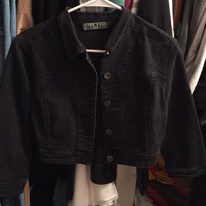 Black denim jacket